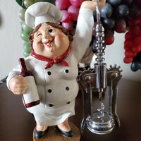 Wine Bodies Winking Fat Lady Italian Chef Figurine Corkscrew